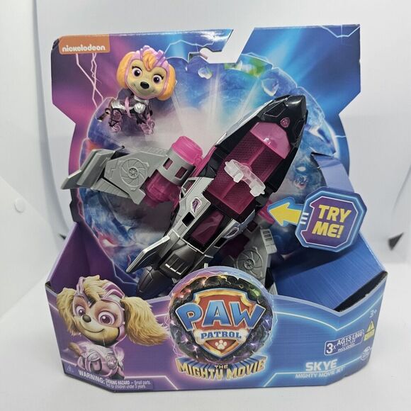 PAW Patrol  The Mighty Movie - Skye Mighty Jet with Lights and Sounds Pink Skye - Picture 1 of 6
